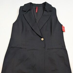 SPANX Ponte Vest Dress Classic Black XL Tailored Blazer Style